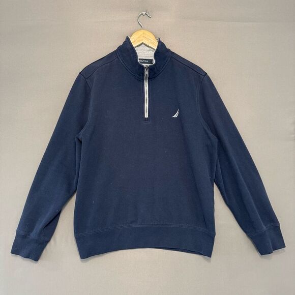 Nautica Men’s 1/4 Zip Up Pullover Size Large Essential Style Small Logo - Picture 1 of 10